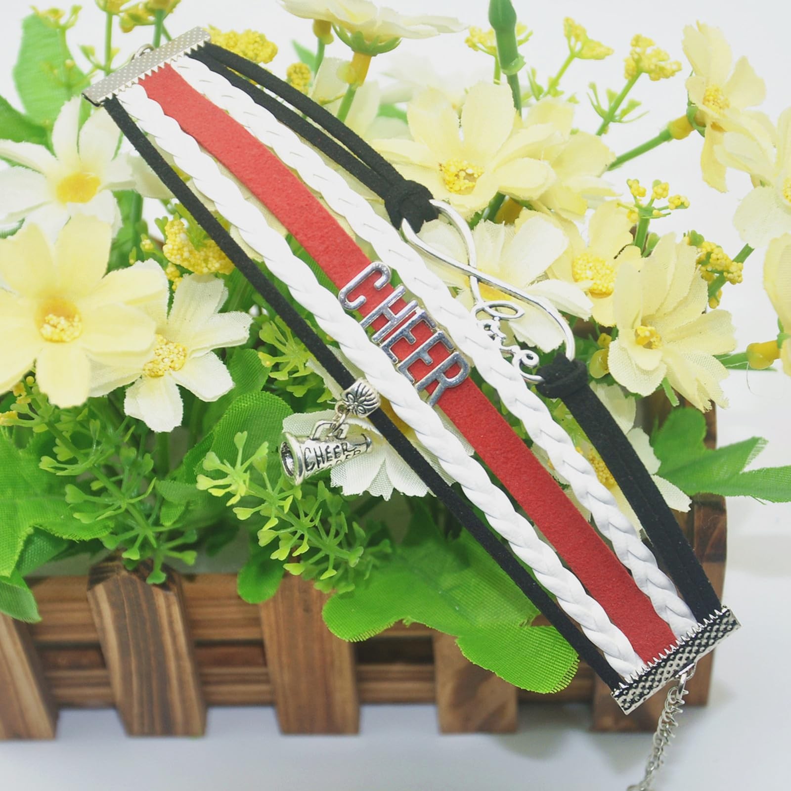Cheerleader Bracelet Cheerleading Cheer Bracelet Gifts for Women, Men, Adult Che