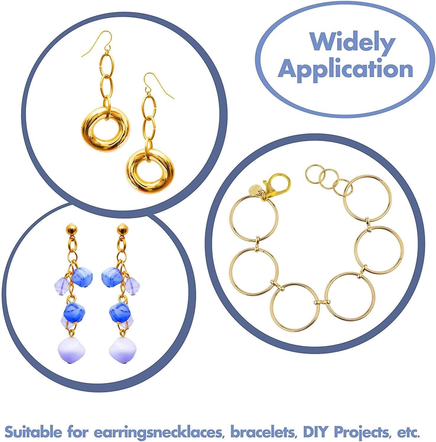Jewelry Making Starter Kit with Pliers, Wires & 10 Types of Gold Findings | DIY