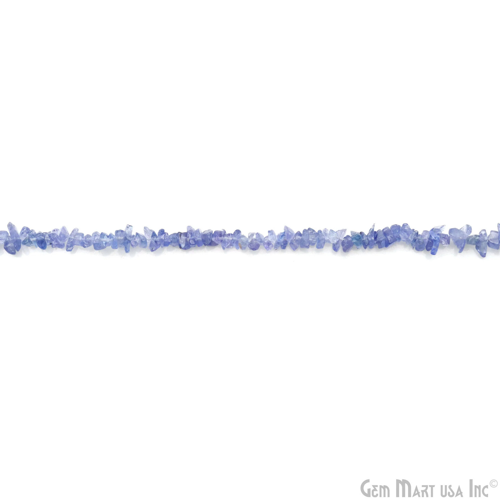 Tanzanite Gemstone Chip Beads, 100% Natural Gem Strand, Polished, 3-7mm, 34 Inch