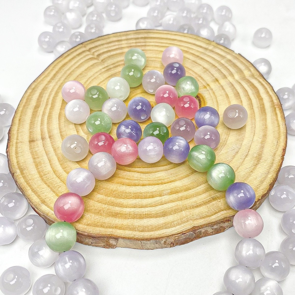 UV Color Changing Beads Photochromic Round Beads 10mm 50pcs Mixed DIY