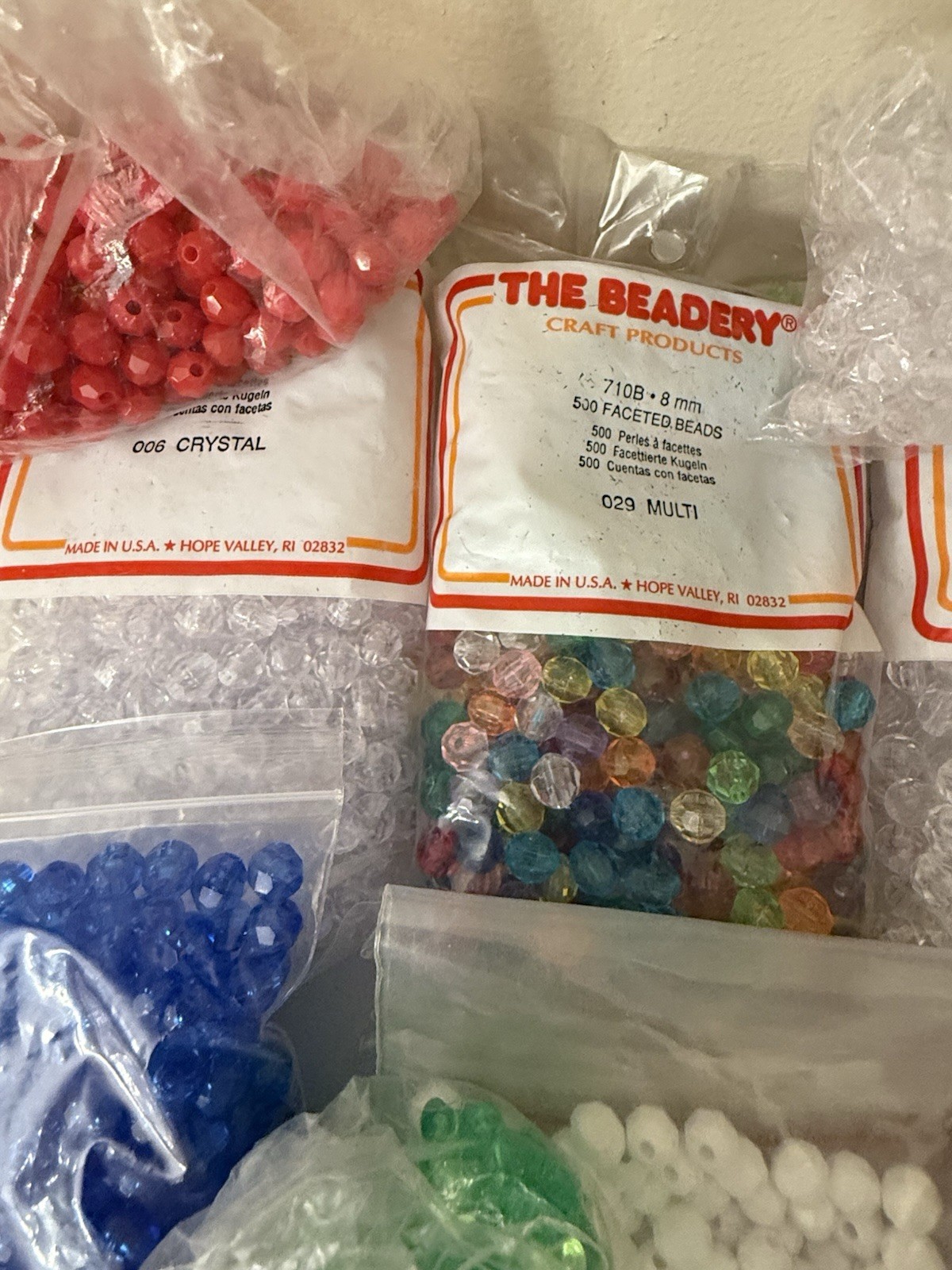 Large LOT Beadery Faceted Plastic Beads Colors & Sunlyn Sequins Push Pin Crafts