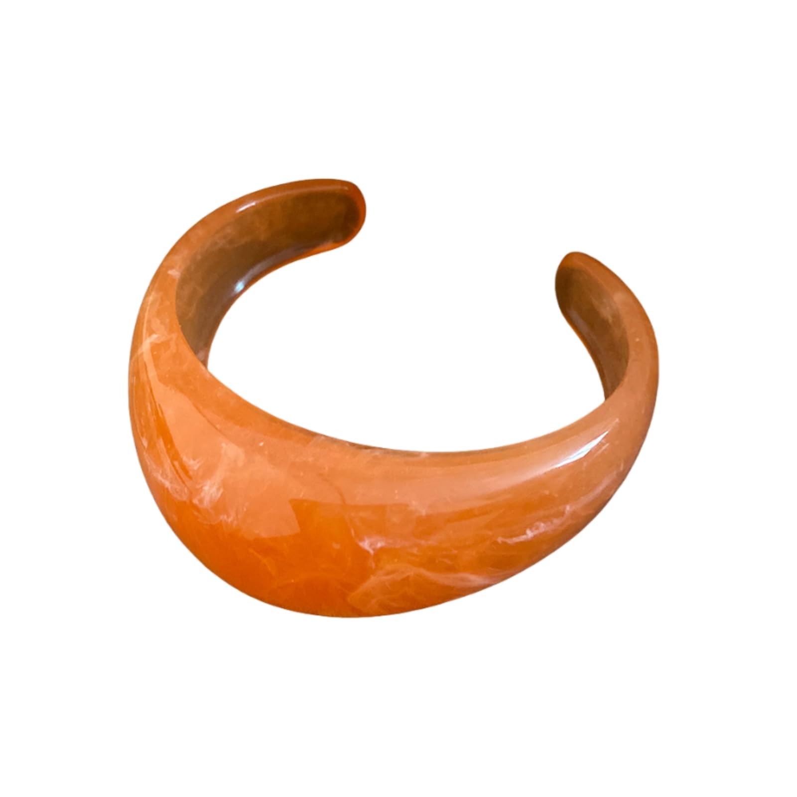 1Pc Resin Wide Round Bangle Bracelets Minimalist Jewelry for Women Geometri – 06