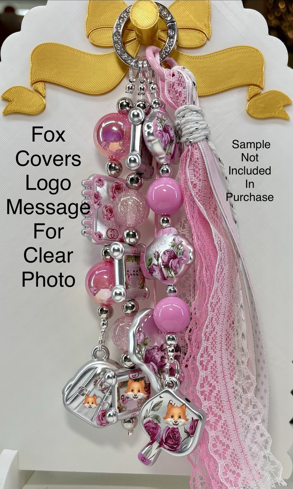 18 Metallic Pink Rose✨Luxury ✨Bling ✨Inspired ✨Focal Beads✨Pens And Keychains