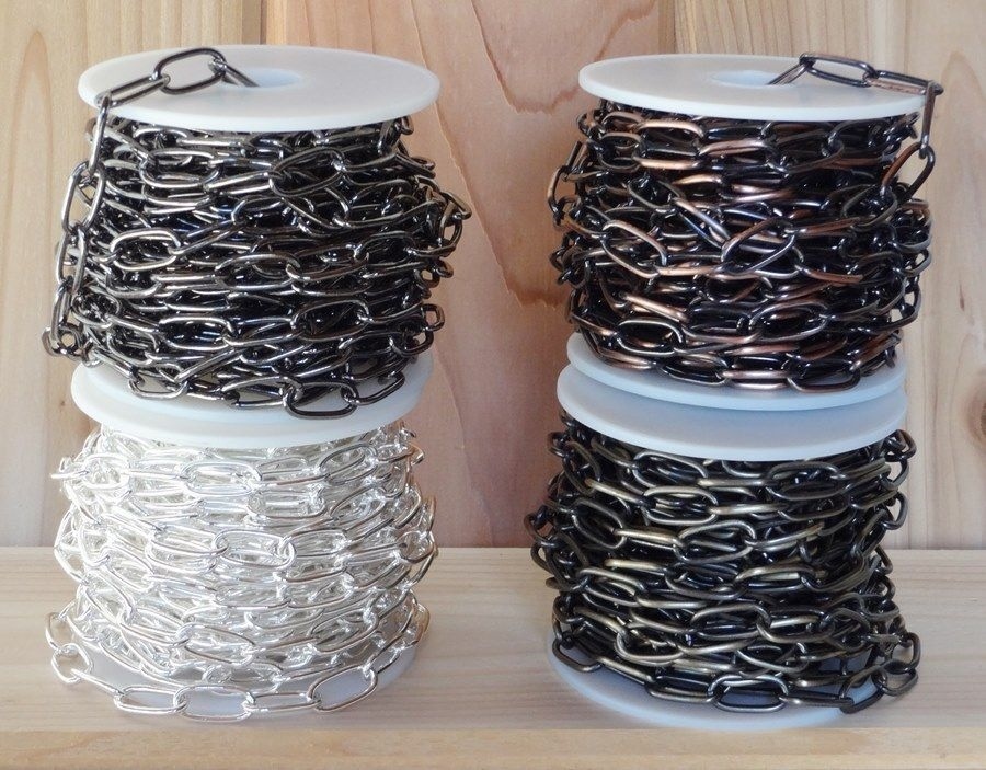 CABLE CHAIN 10mm x 20mm Silver, Antique Finish, Black, Platinum ~ Large Links