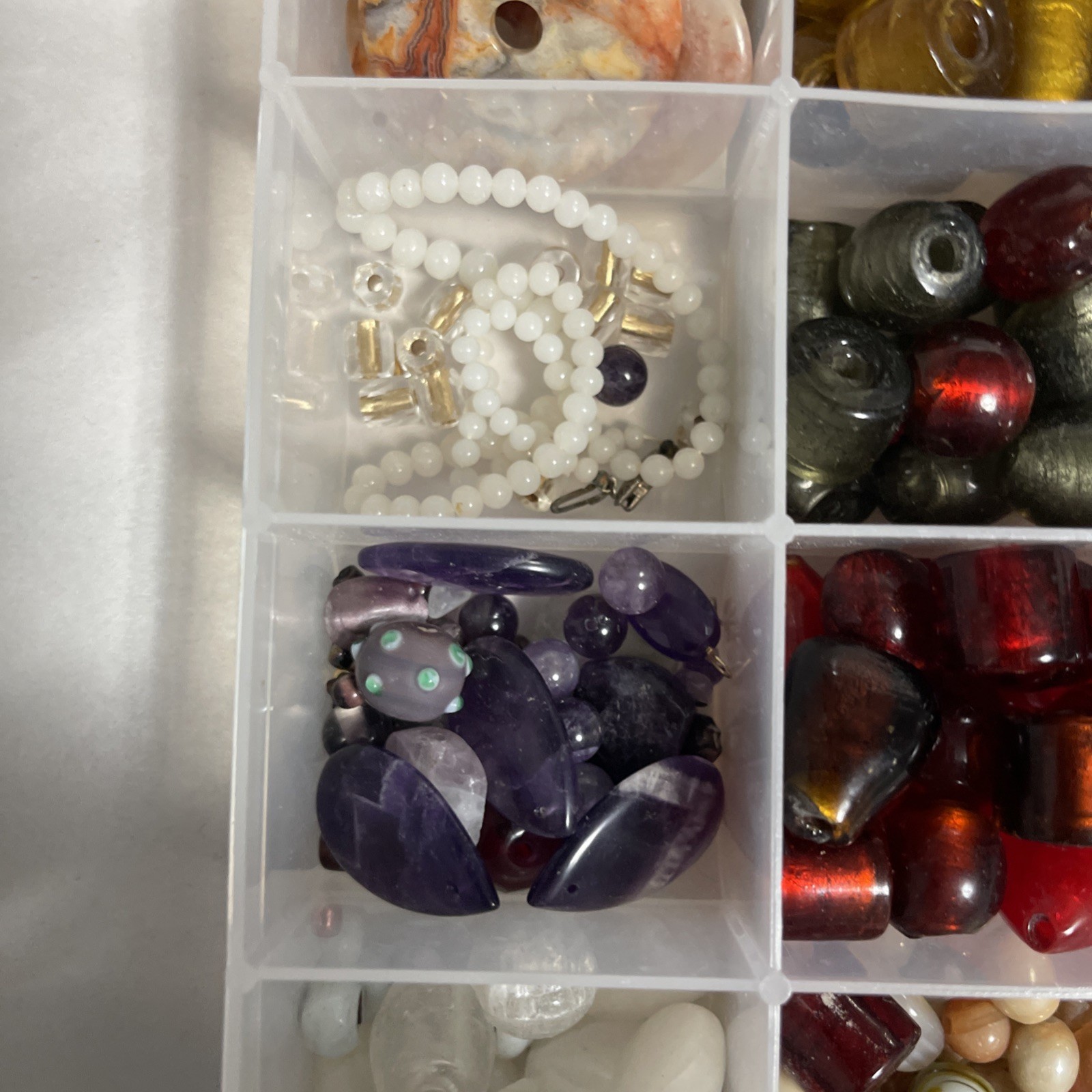 Stones, Glass And Plastic Selection Of High-Quality Beads