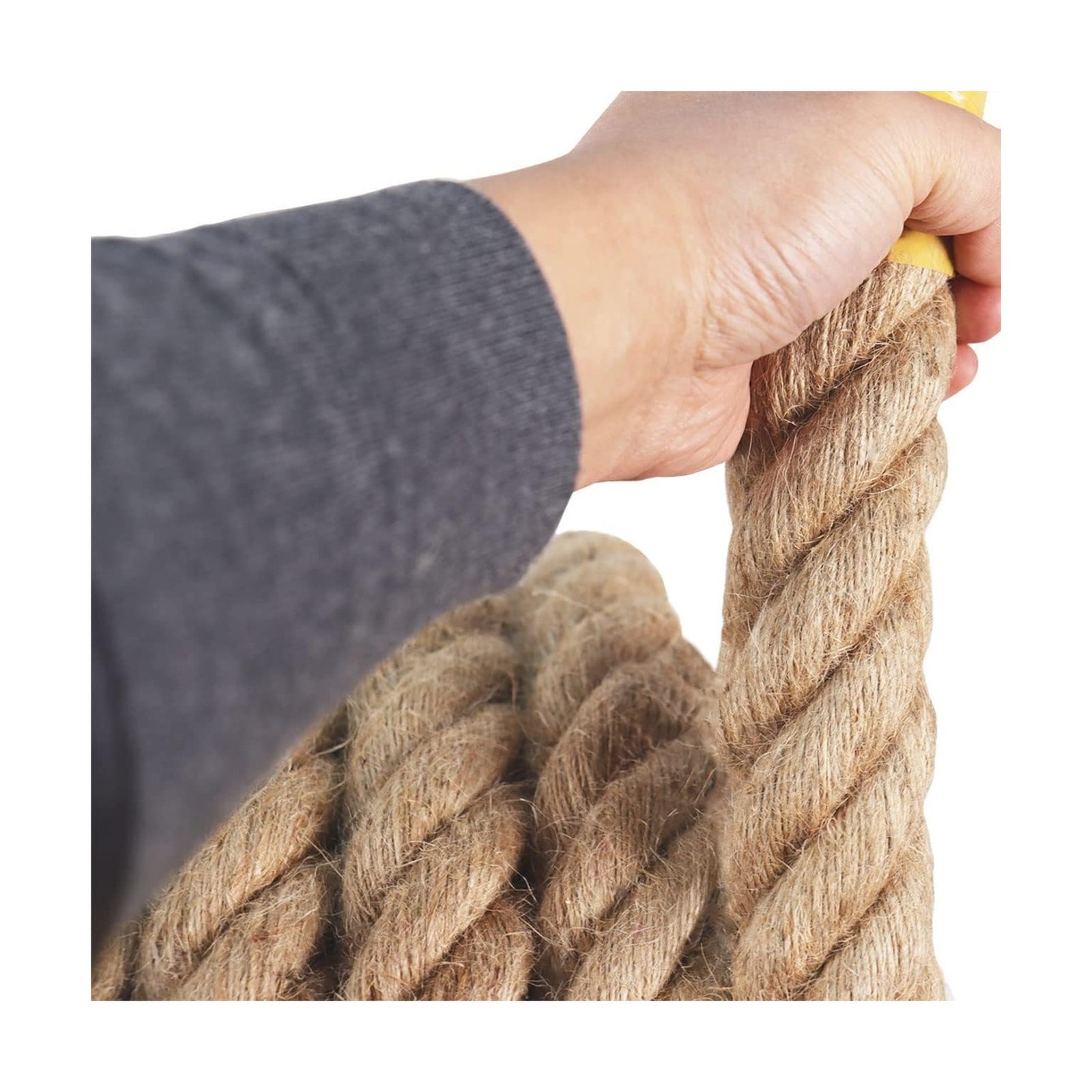 Natural Hemp Rope – 2 Inch x 100 Feet – Heavy Duty Jute Manila Rope for Docks…