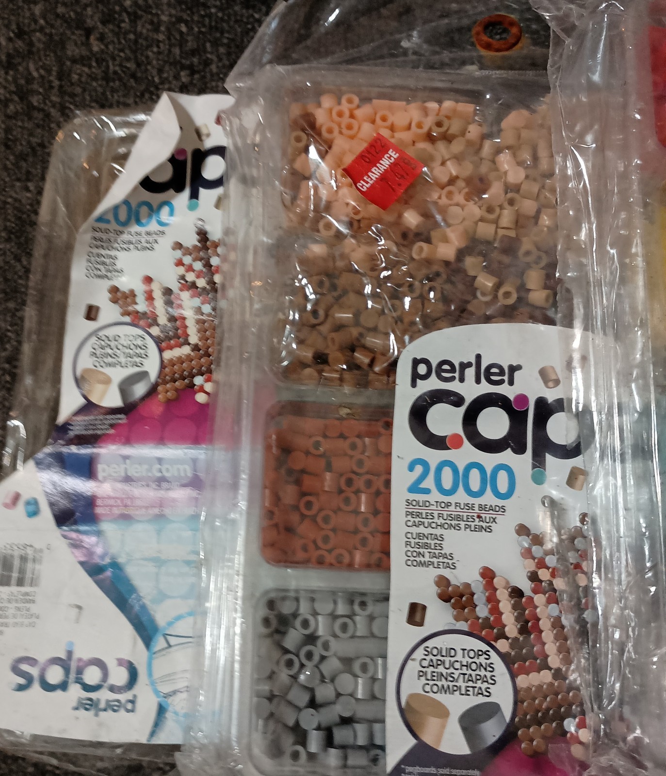 Perler Caps mixed-LOT, 25000+ PCS, SEALED kits trays bags + DOTZ bonus!