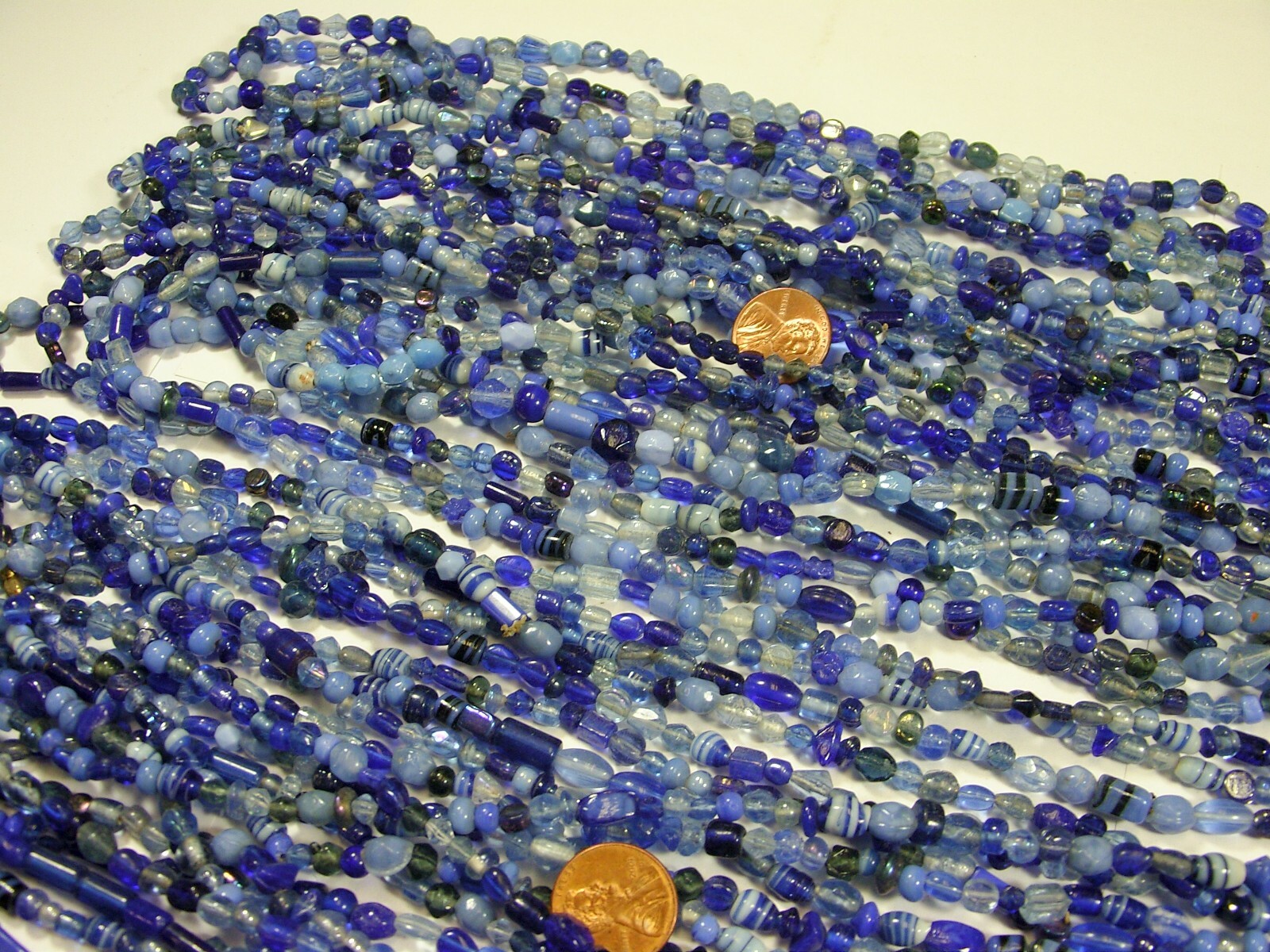 30 Strands 36″ India Handmade Assorted Color Glass Beads Wholesale Bulk (CT-47)