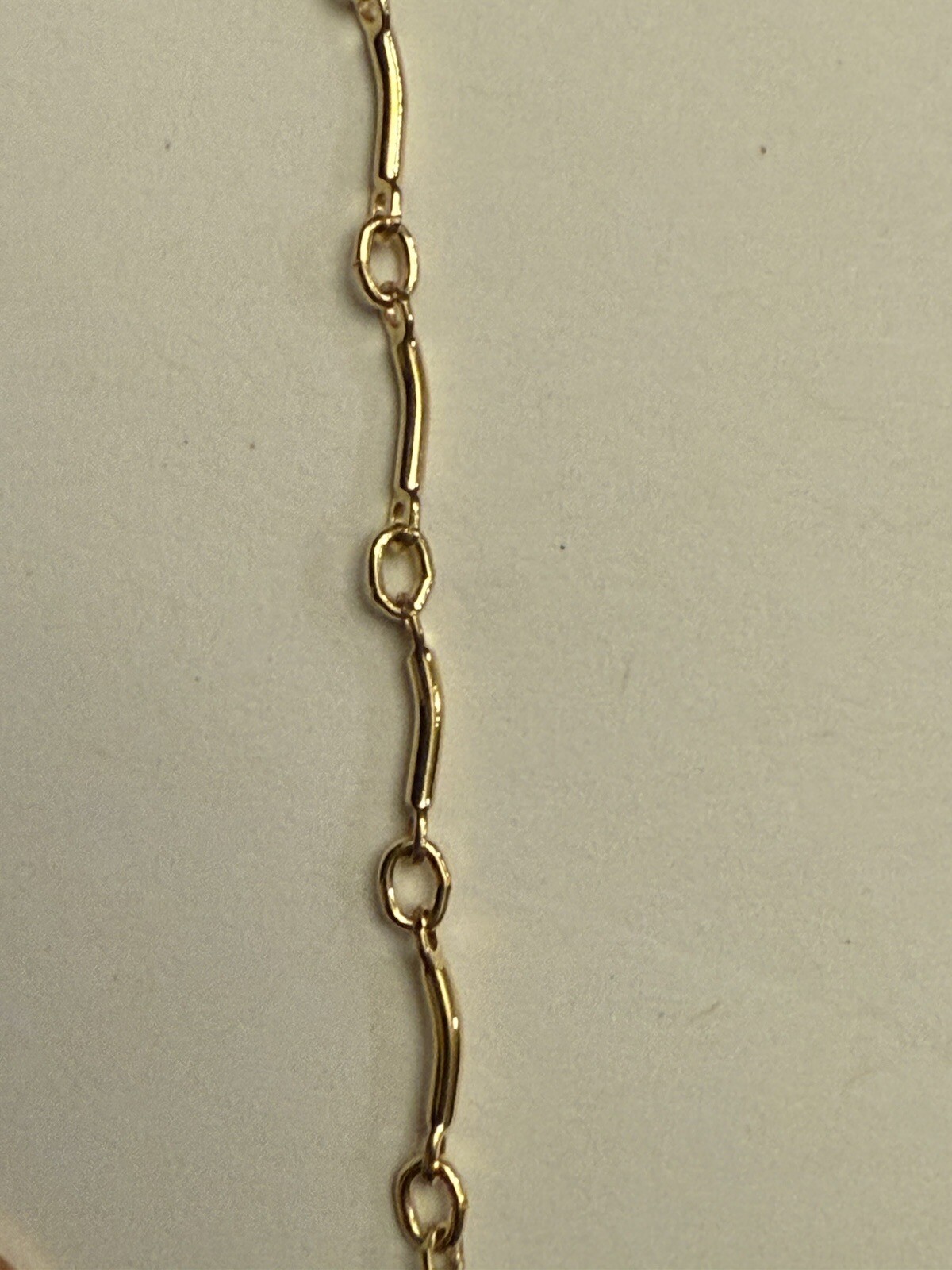 14kt gold filled Bar chain 0.9mm curved bar chain 5ft.