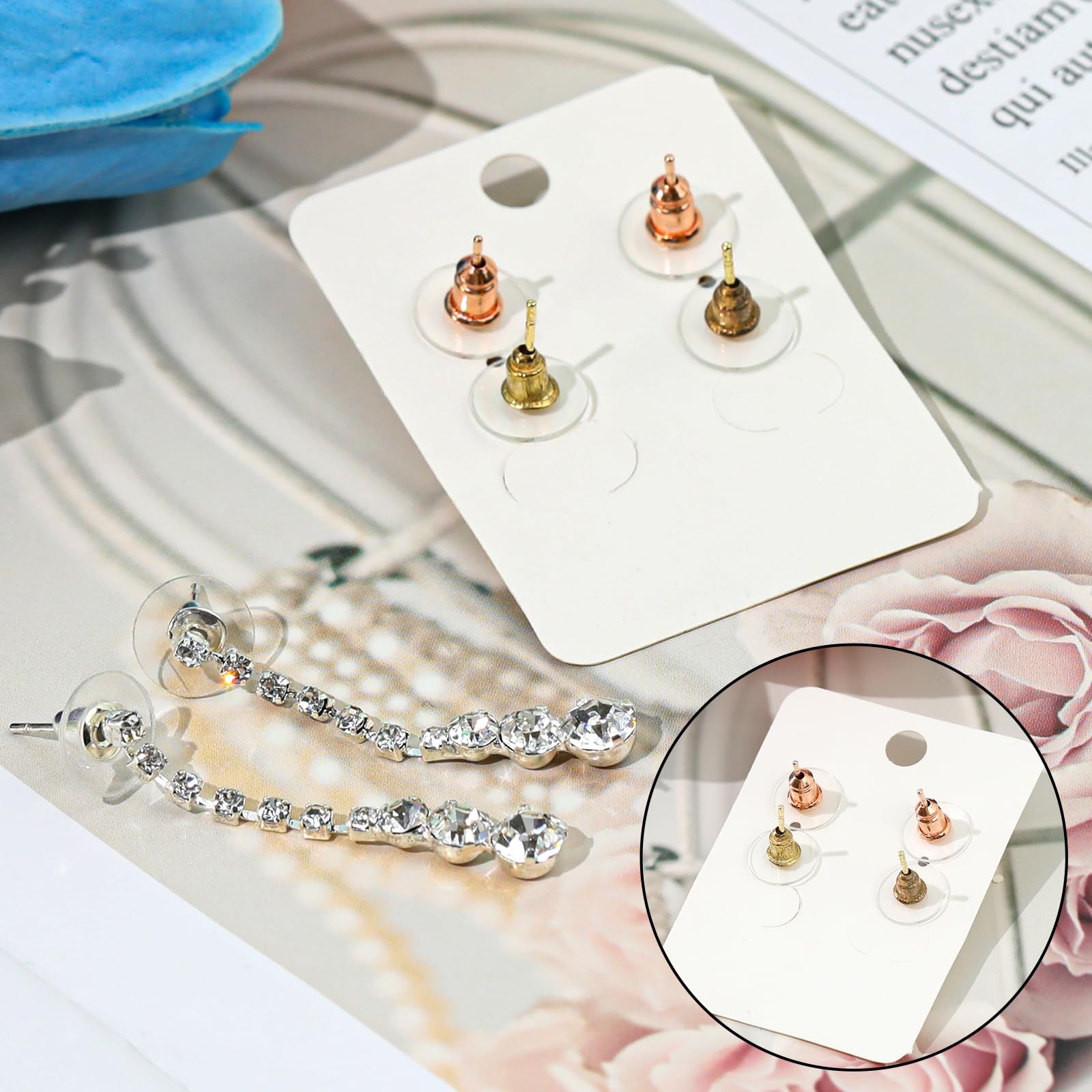 50 Pcs Plastic Earring Discs Stoppers Backing Disc Pads to Stabilize Earrings