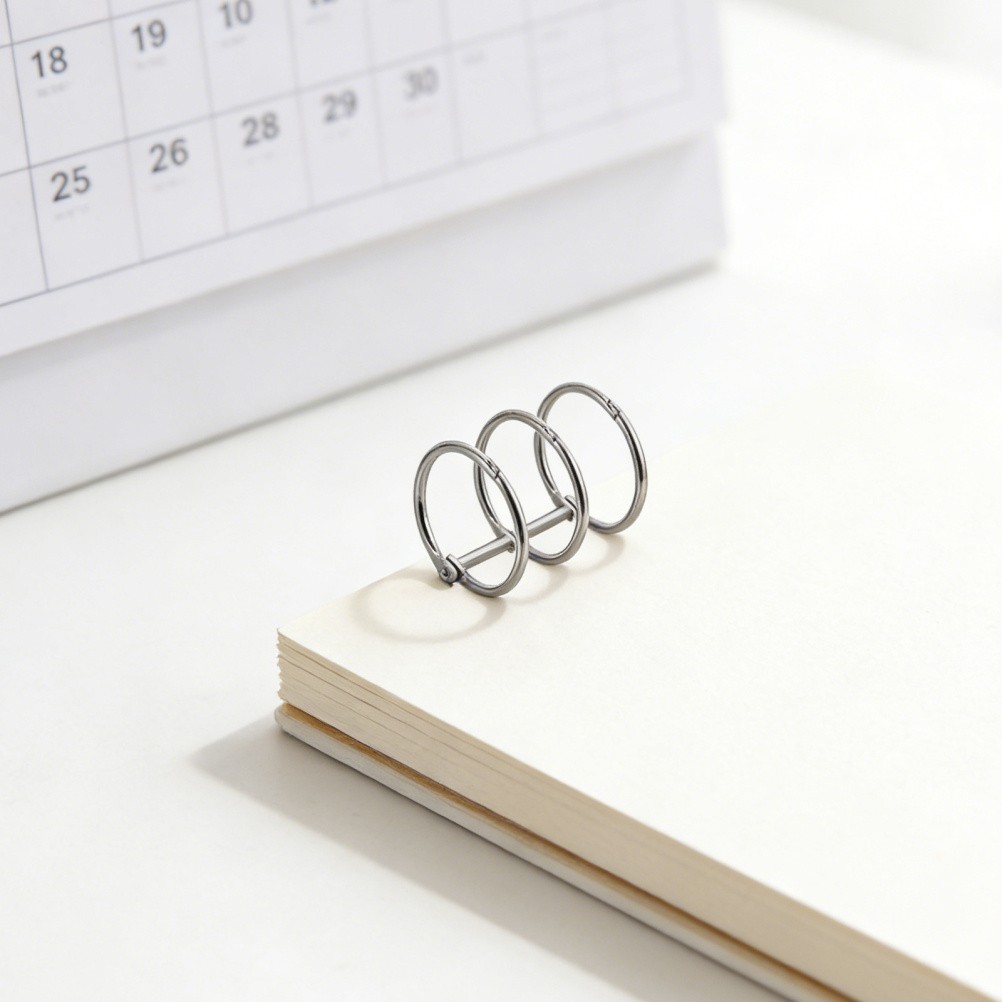 8 Pcs Diy Craft Binder Secure Hinged Rings Easy-to-Use Document Binding