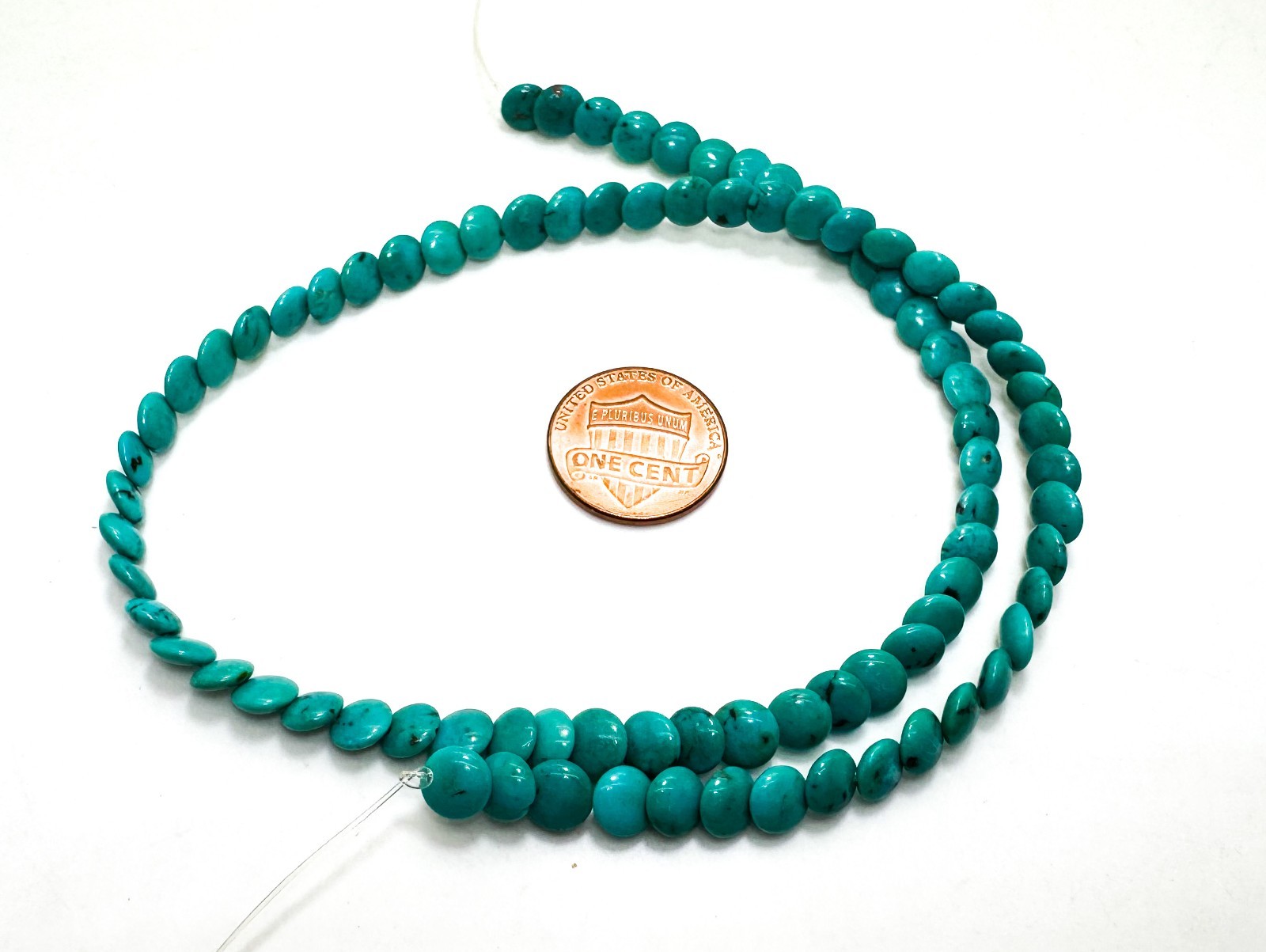 Genuine Natural Blue Arizona Turquoise Heishi Disc 6mm Gemstone Beads PGS393