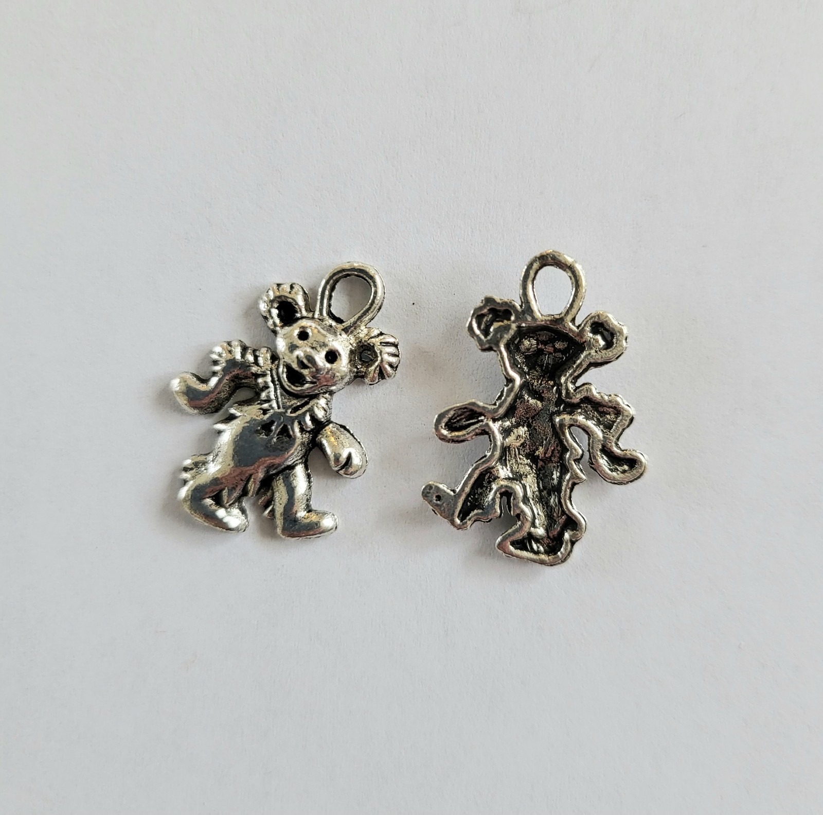 10 Dancing Bear Charms + FREEBIE Grateful Dead – Metal Tibetan Silver Pendants