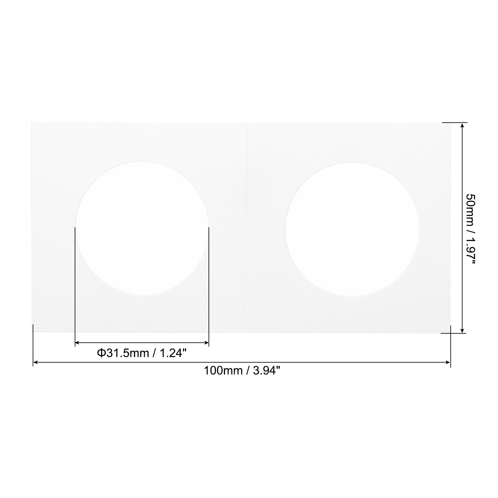2 x 2 Coin Flips, 100 Pack 31.5mm Cardboard Coin Holder Paper Coin Holders