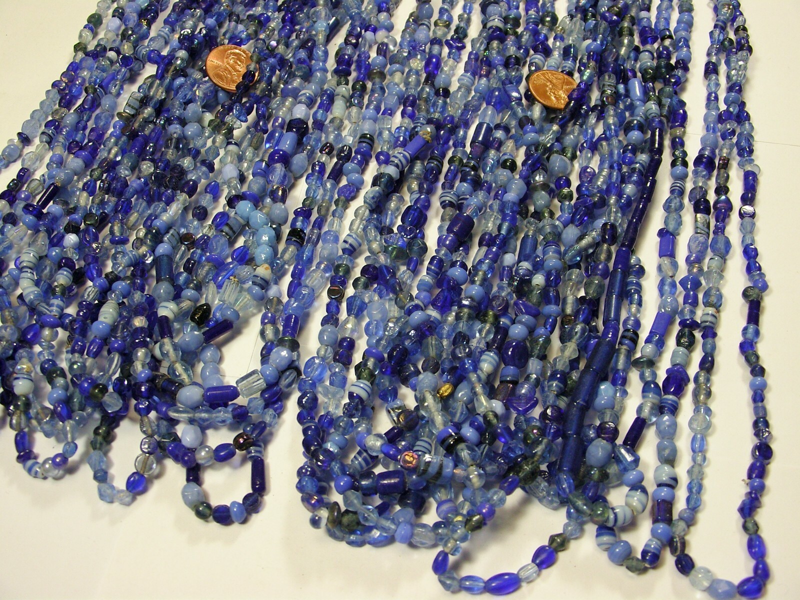30 Strands 36″ India Handmade Assorted Color Glass Beads Wholesale Bulk (CT-47)
