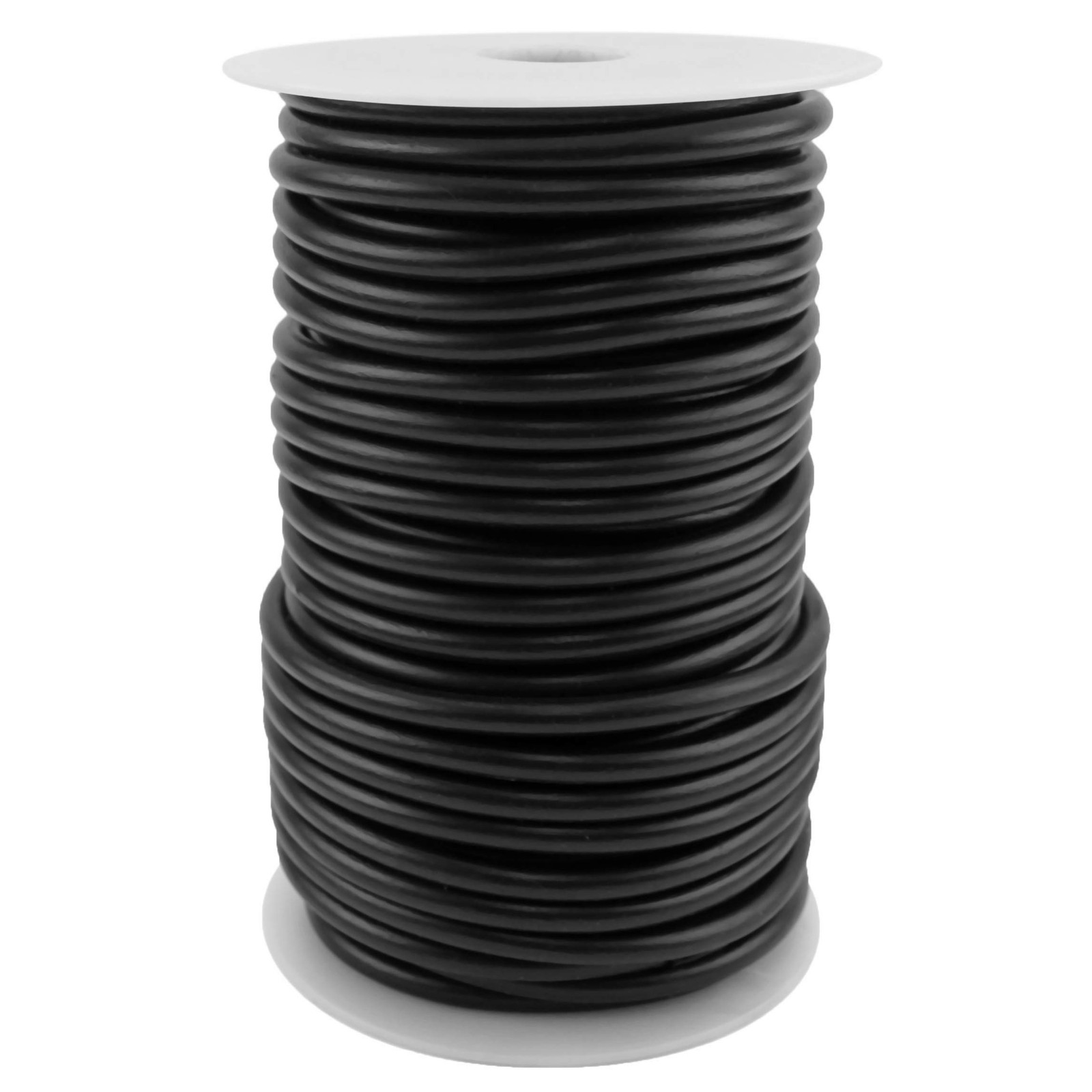 Rubber Cord Black Solid Round 5mm (3/16″) 10 Feet for Crafts Jewelry