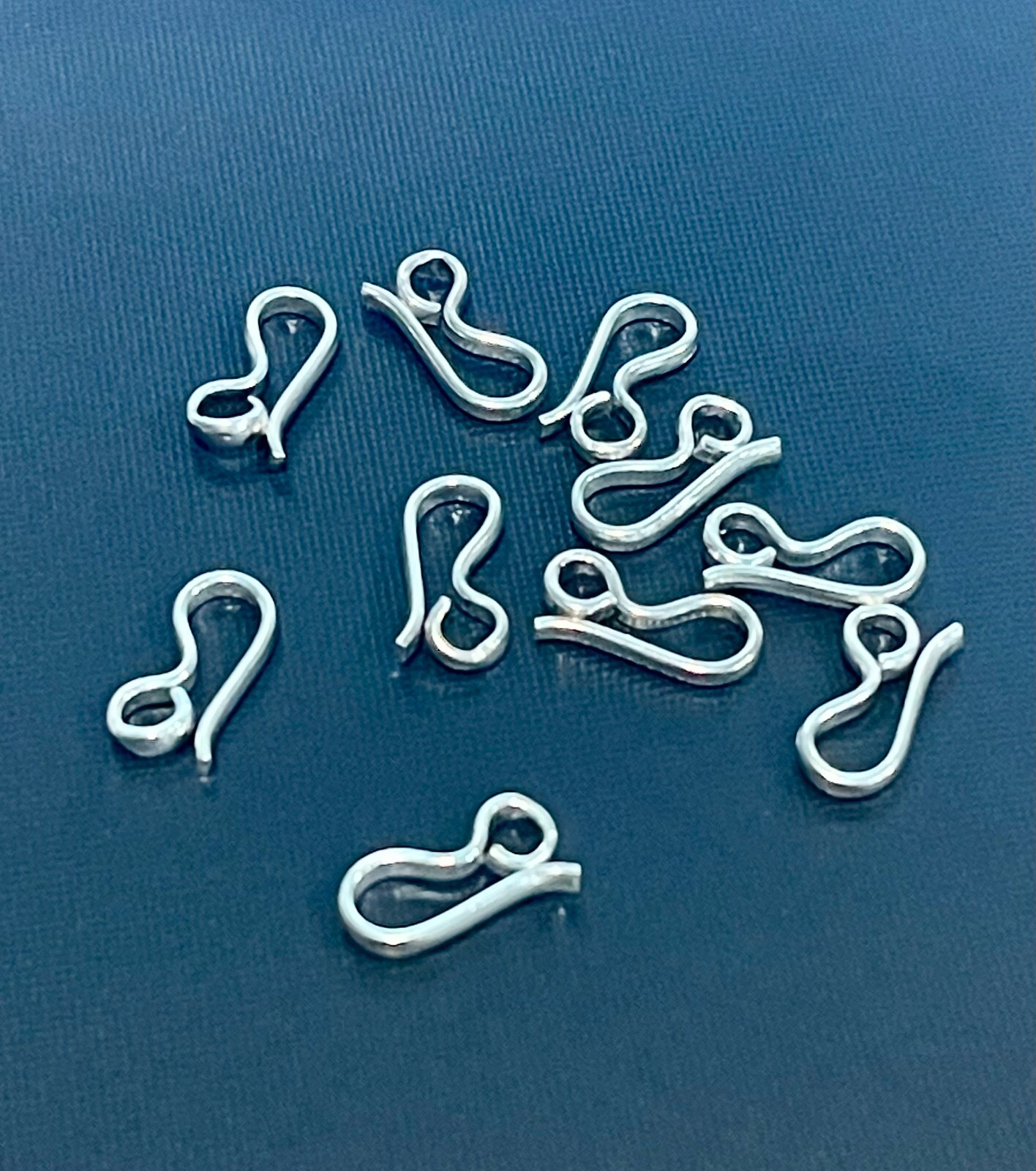 5 Pieces of 925 Sterling Silver Hook Eye Connector Clasps for Bracelet Necklace