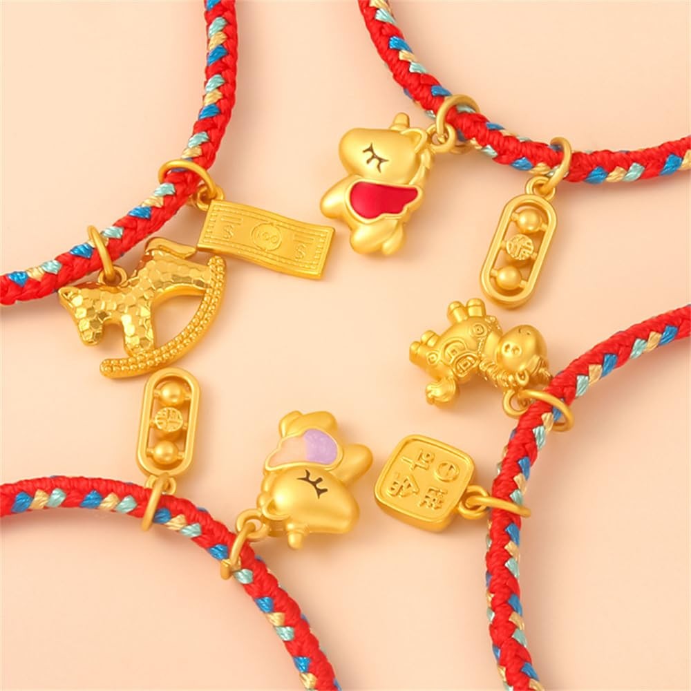2026 Year of The Horse Red String Adjustable Braided Bracelet Chinese Zodia – 01