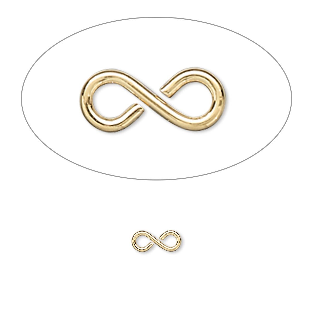 Link, 100 Gold Plated Brass 20 Gauge 7x3mm Figure 8 Link Connectors