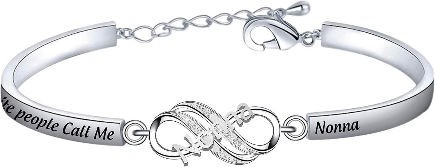 Nonna Jewelry Gifts My Favorite People Call Me Bar Bracelet Gift for Grandma fro