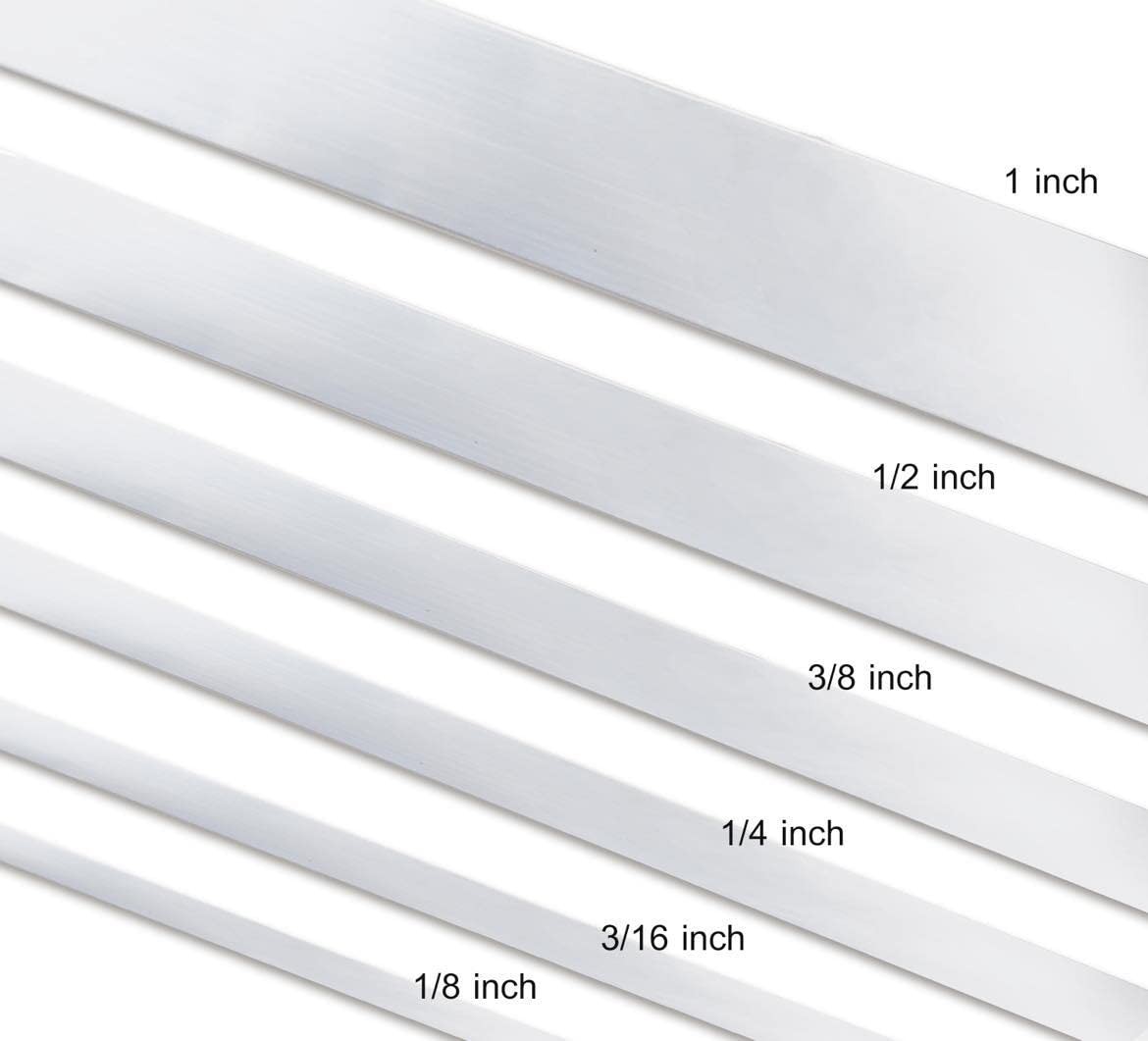 Bezel Strip Wire 925 Sterling Silver (1 Foot, 1/8″ x 28 Gauge (3.18 x 0.51mm))
