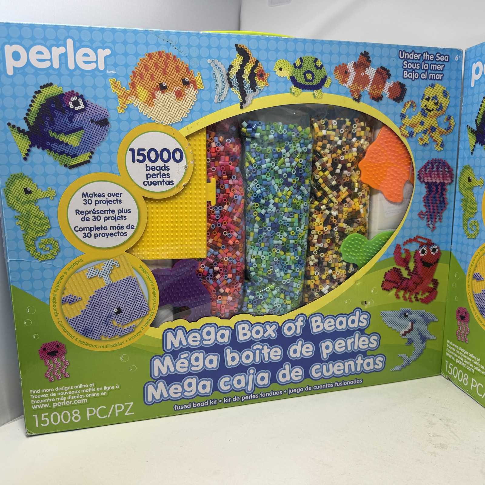 Huge Perler Beads Lot Under the Sea Mega Boxes Glow in Dark 3D Kit Organizer
