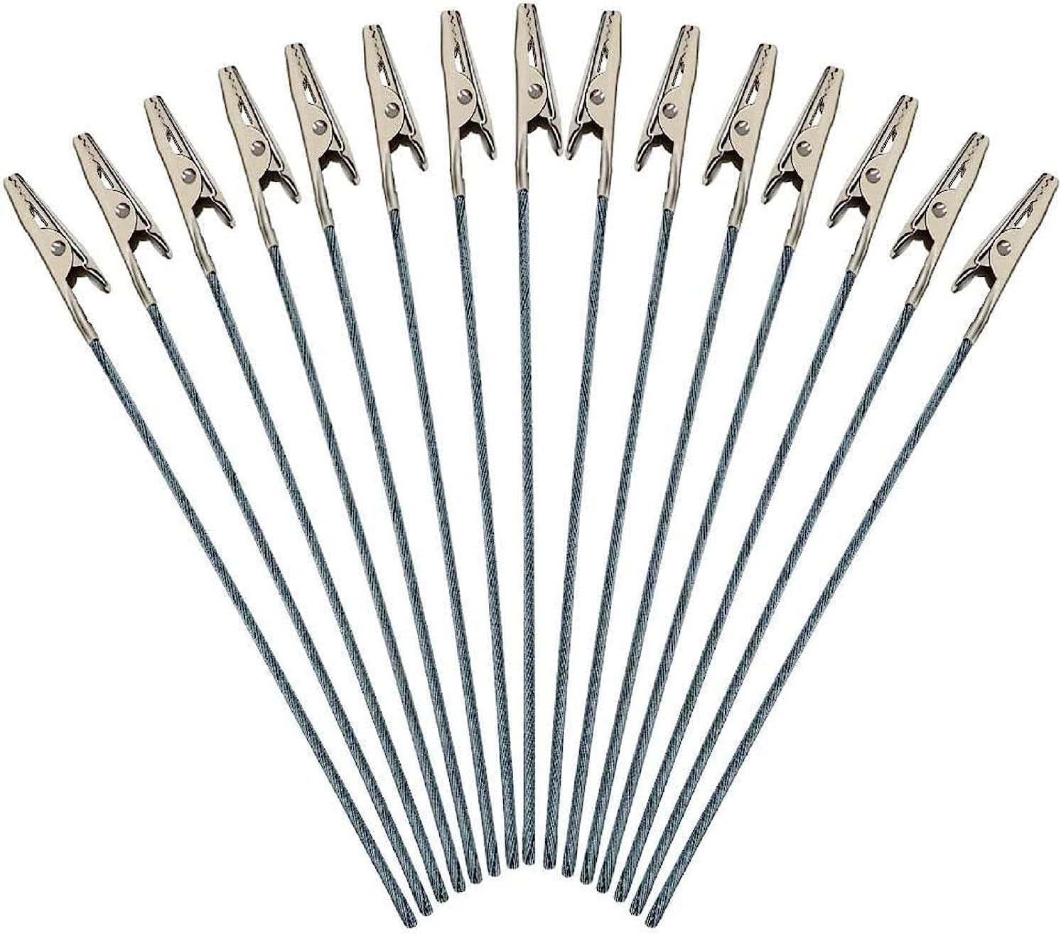 50Pcs Metal Wire Alligator Clamp Long-Tailed Alligator Iron Clip Clasp for DIY C