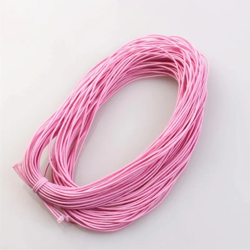 1mm Braided Elastic Cord 24M Stretch Beading Thread Jewelry Making 23 Colors