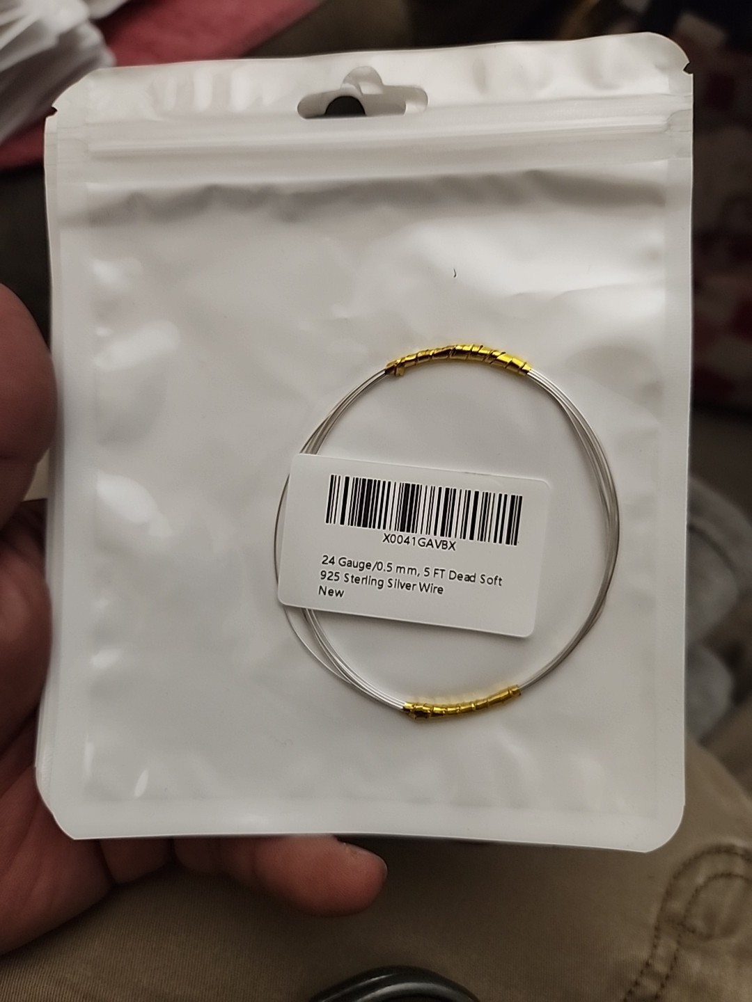24 Gauge/0.5 mm, 5 FT Dead Soft 925 Sterling Silver Jewelry Wire 24 Gauge