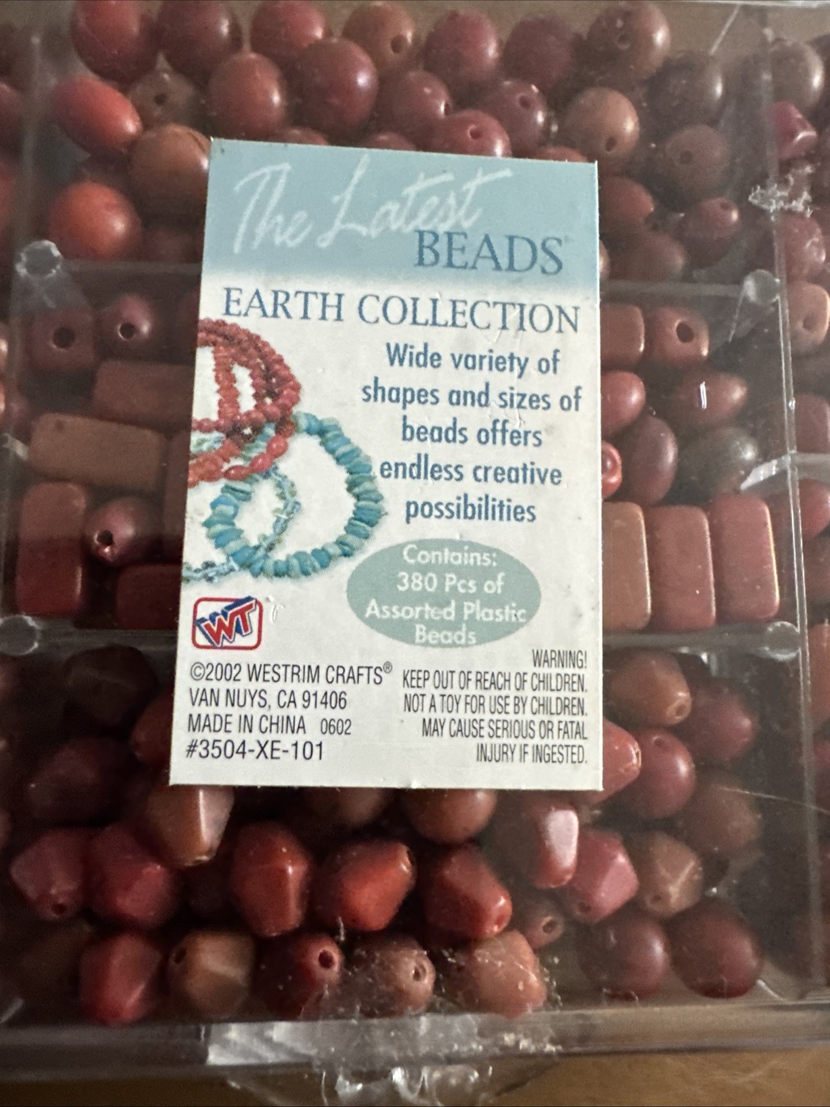 Westrim Crafts The Latest Beads Earth Collection Bead Box 2002 NEW