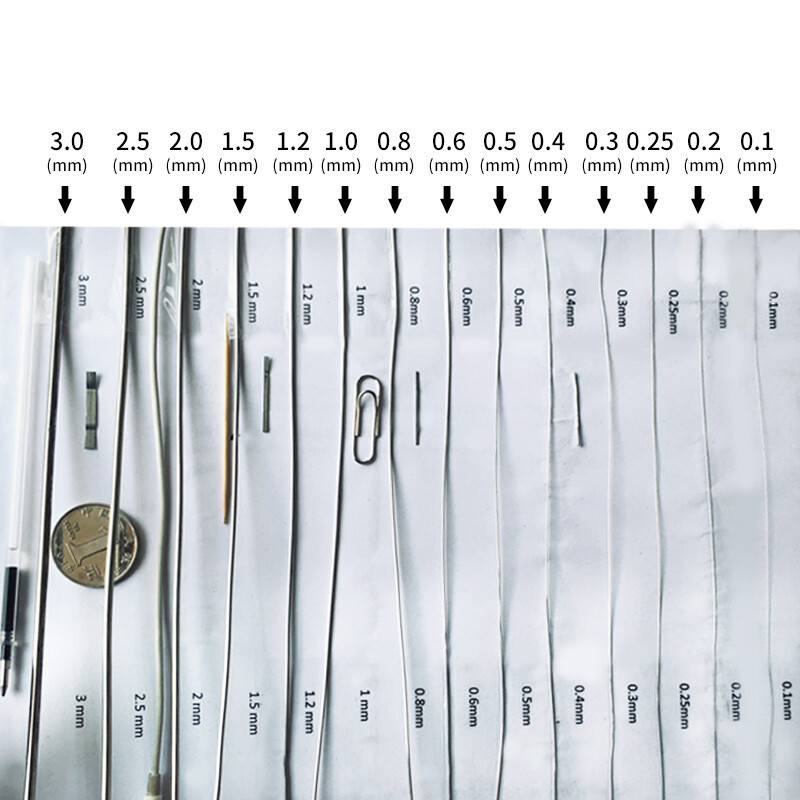 304 Stainless Steel Wire 0.1mm-3mm Single Soft/Hard Steel Wire Rustproof Durable