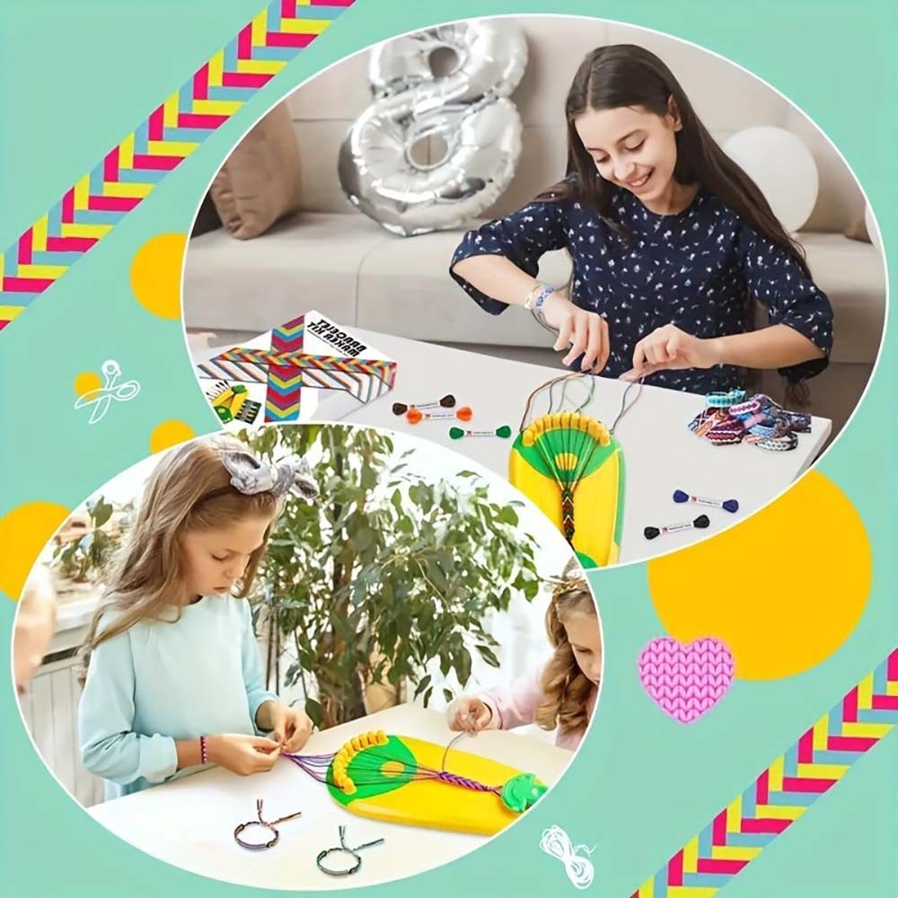Vibrant All-In-One Durable Sturdy Easy-To-Use Friendship Bracelet Making Toy Set