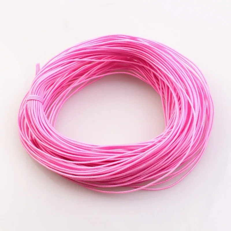 1mm Braided Elastic Cord 24M Stretch Beading Thread Jewelry Making 23 Colors