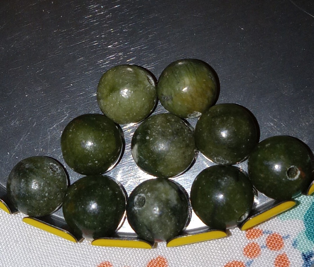 Set 30 LOT 8mm Green Connemara Marble Loose Round Beads Bracelets Earrings Rings