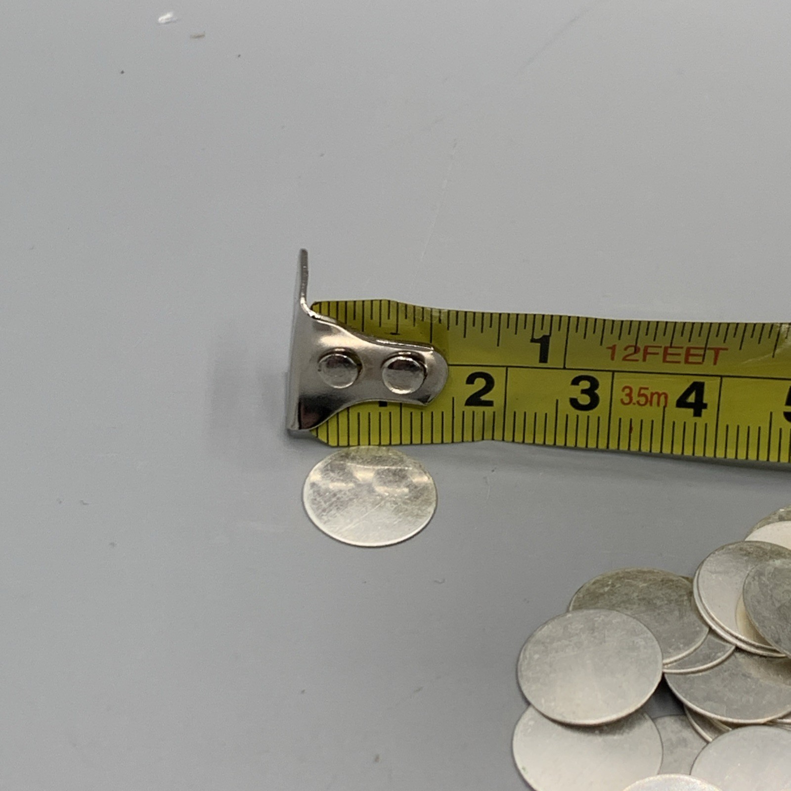 100 Pack .5” Solid Sterling Silver .925 discs. 32 Gauge, Weighs ~42g Per pack