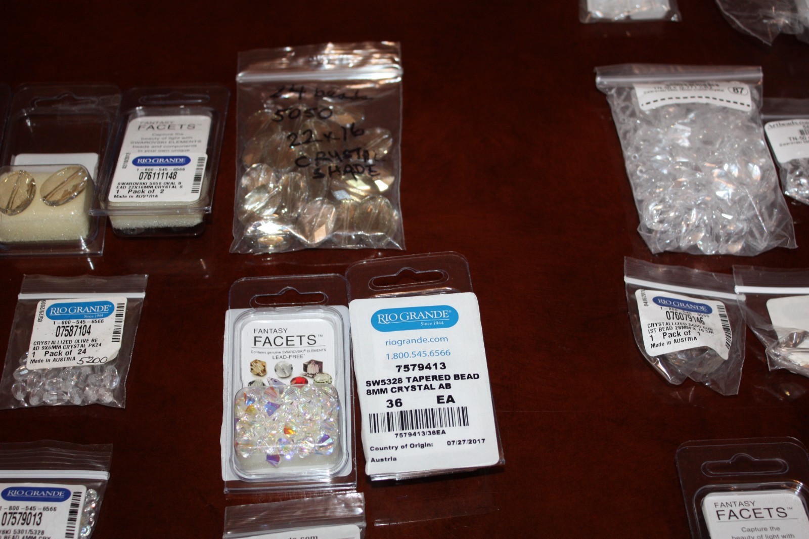 Swarovski Lot – Crystal, Crystal Shade, Crystal AB – 1616 beads & pendants