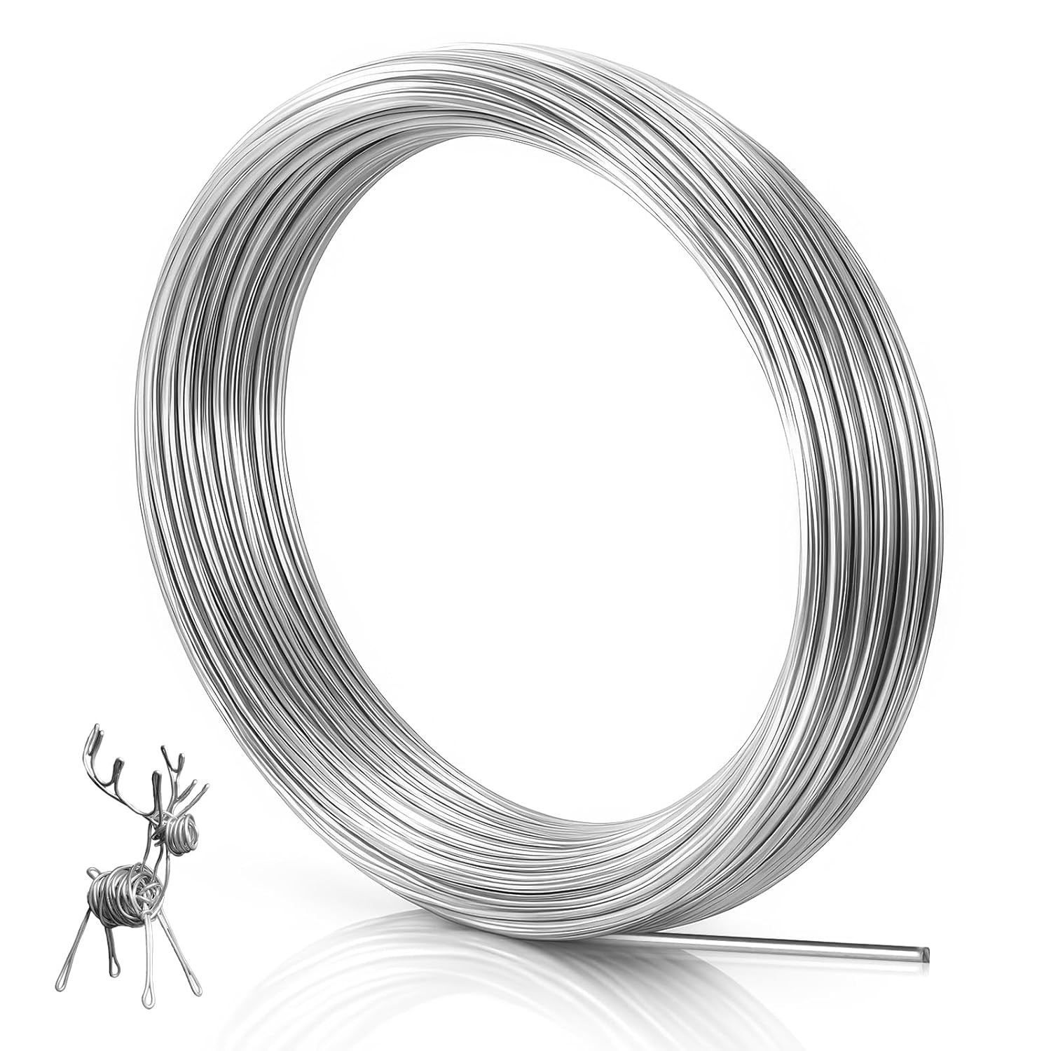 9 Gauge Bendable Aluminum Wire, 32.8 Feet Metal Craft Wire for Sculpting, DIY Je