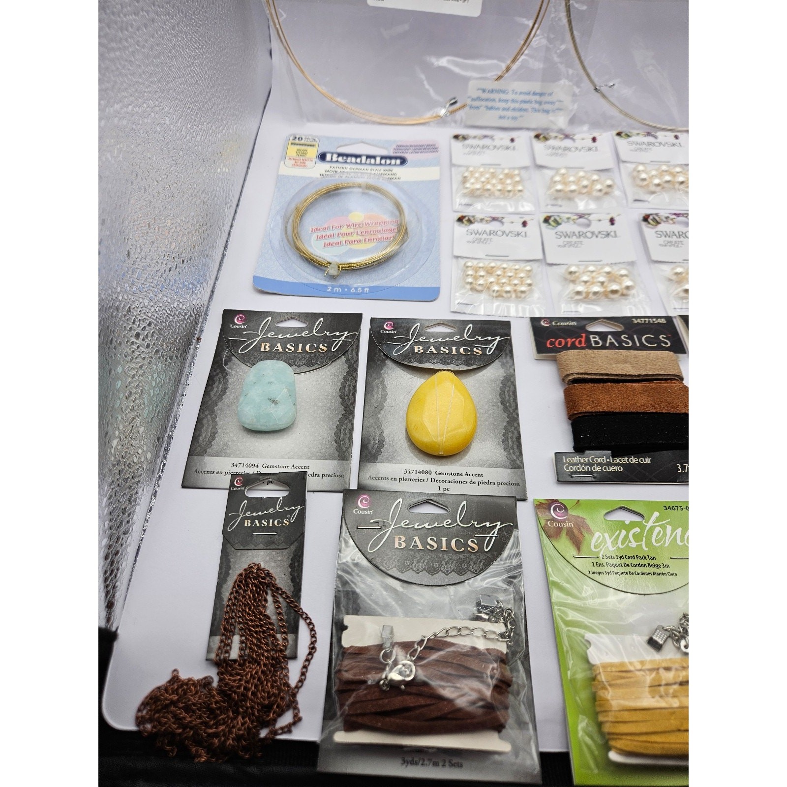 Huge Jewelry Making Mix Lot – 100% Brand New – Swarovski, Beadalon, Cousin