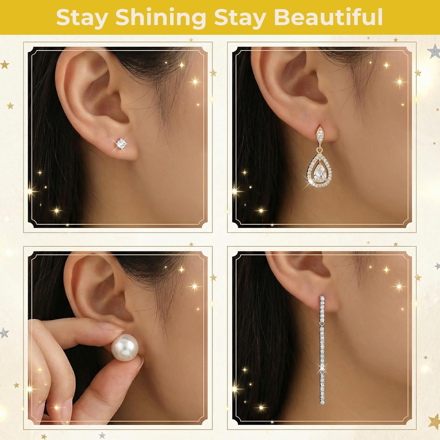 200× Metal Earring Backs Earring Clutch for Droopy Ears/Studs/Heavy Earring US