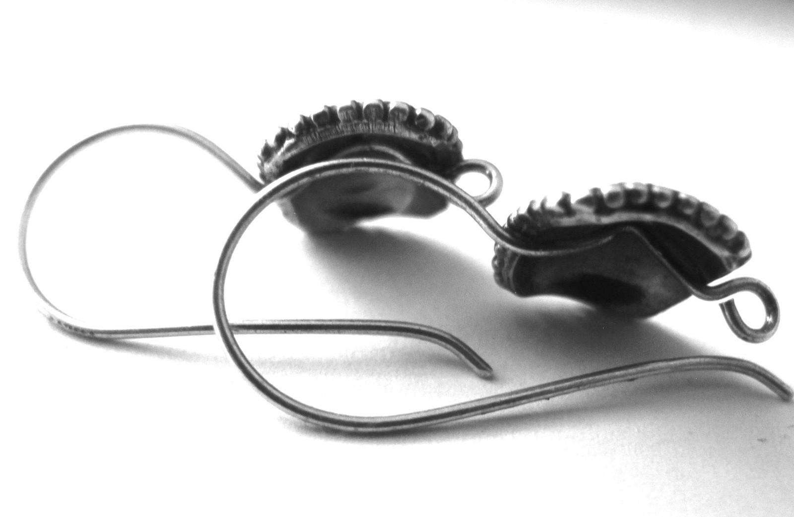 MS Genuine Bali Sterling Silver Convex Earwires Hooks Granulation Fair Trade