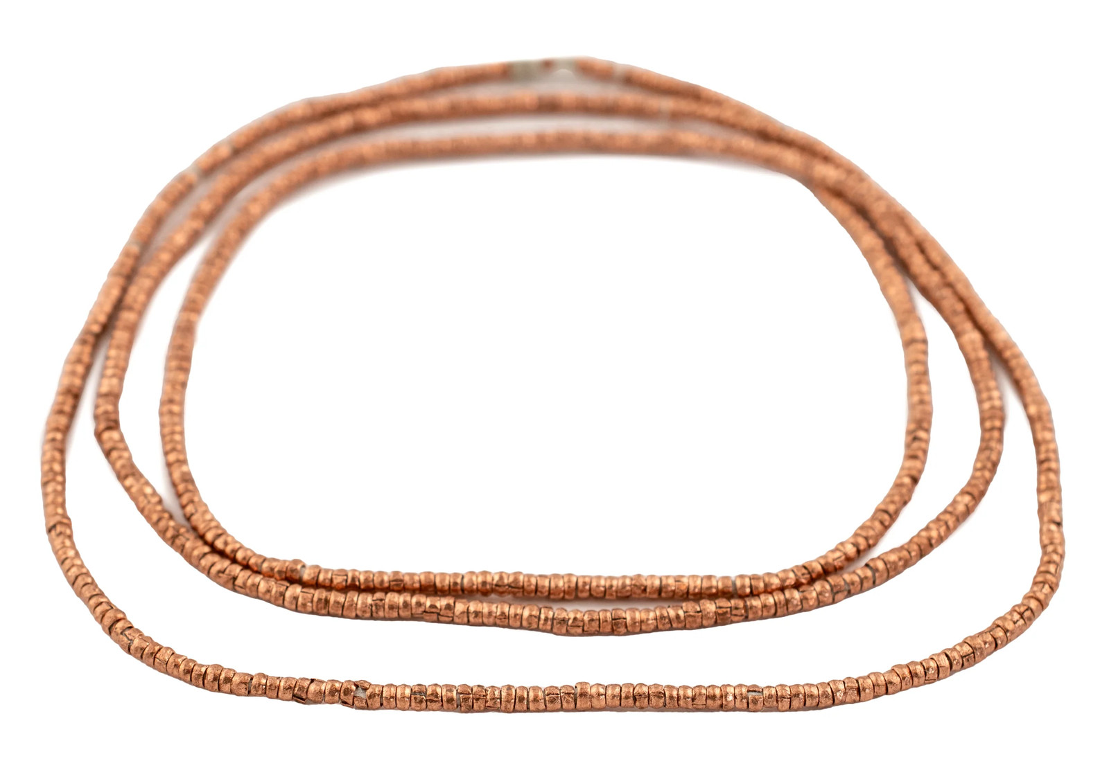Copper Heishi Ethiopian Beads 2mm African 30 Inch Strand Handmade