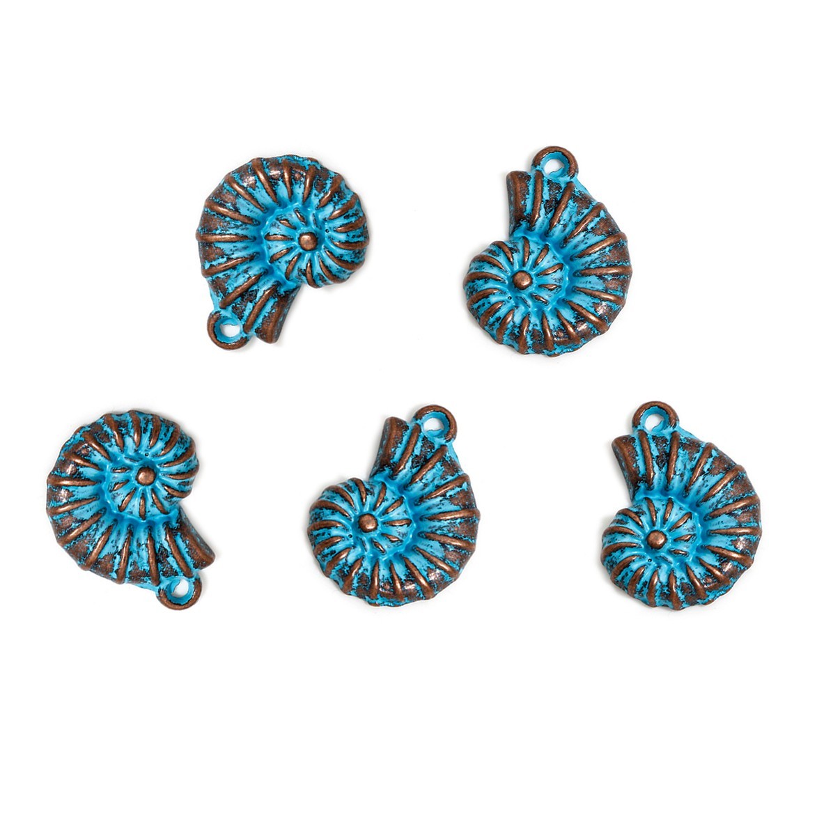 Crab Beach Charms 24mm Blue Copper Summer Ocean Pendants C916404 – 5 Or 10PCs