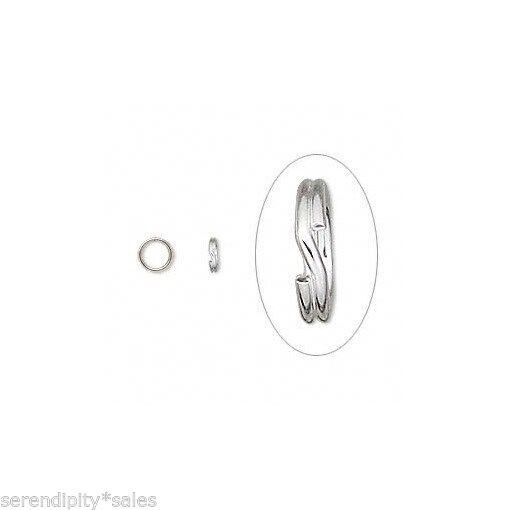 Lot of 200 KEY RINGS 15mm Approx 5/8″ Split Ring ~Nickel Plated Steel Findings