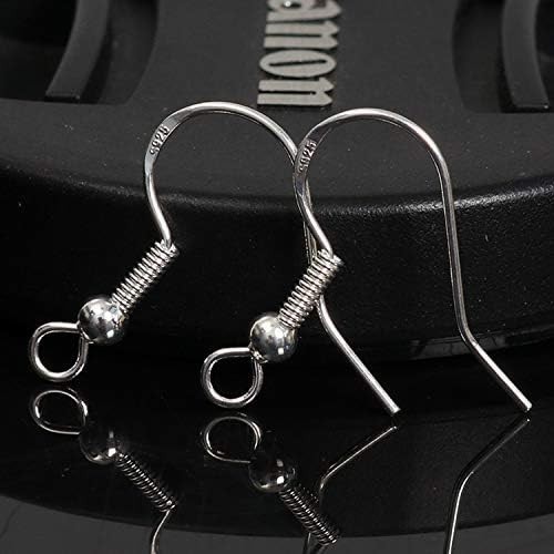 100 PCS / 50 Pairs 925 Sterling Silver Earring Hooks, Hook Ear Wires with 100 PC