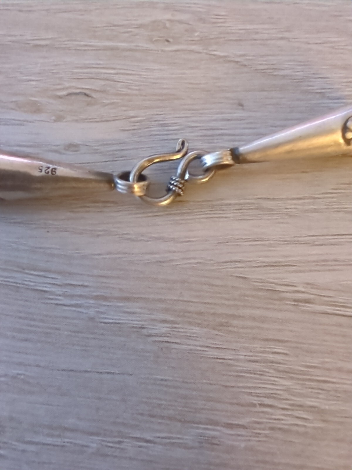 Fire Mtn Hill Tribes, Clasp hook-and-eye, antiqued fine silver, 59x7mm Set Of 2