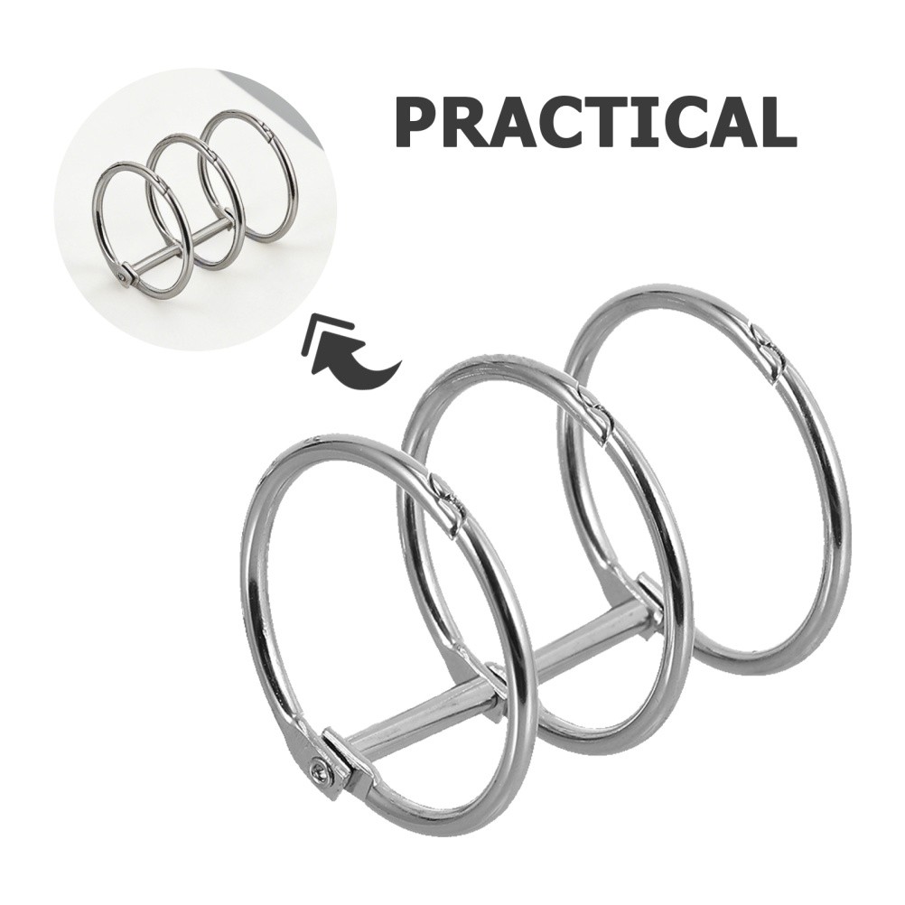 8 Pcs Diy Craft Binder Secure Hinged Rings Easy-to-Use Document Binding