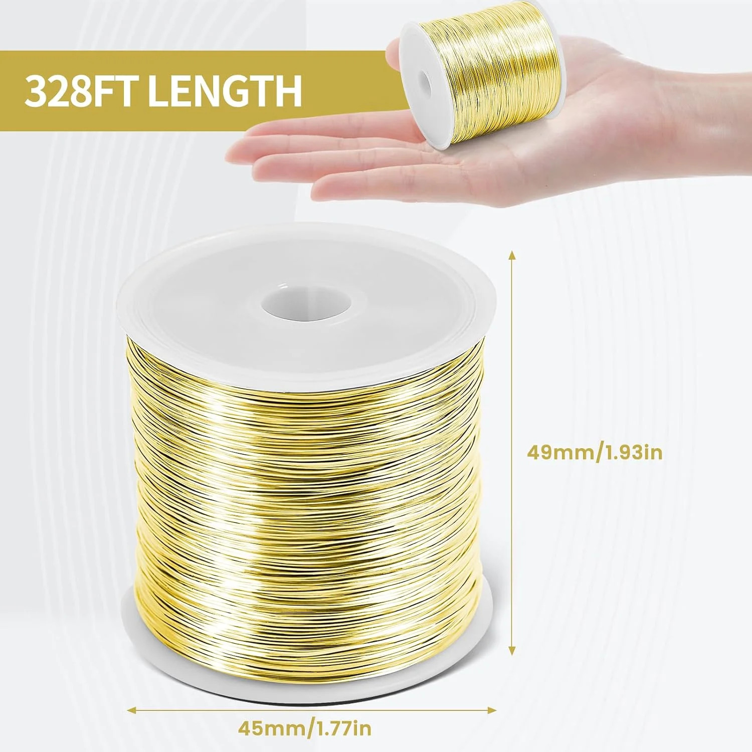26 Gauge Wire for Jewelry Making – 328ft Tarnish Resistant Copper Wire (0.4mm X