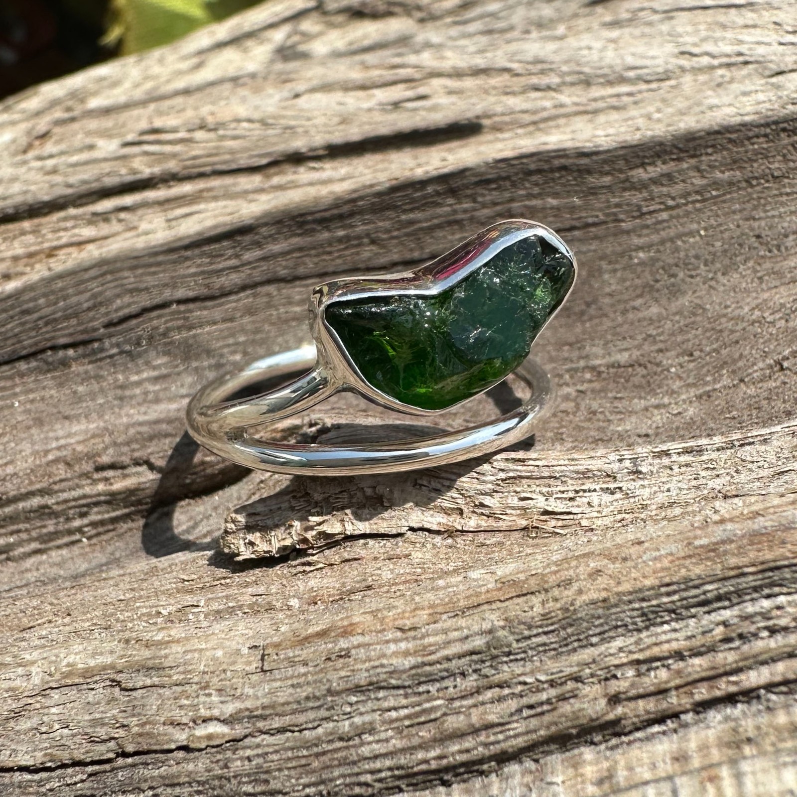Chrome Diopside Gemstone Ring 925 Sterling Silver Handmade Ring Size-8 EBR511