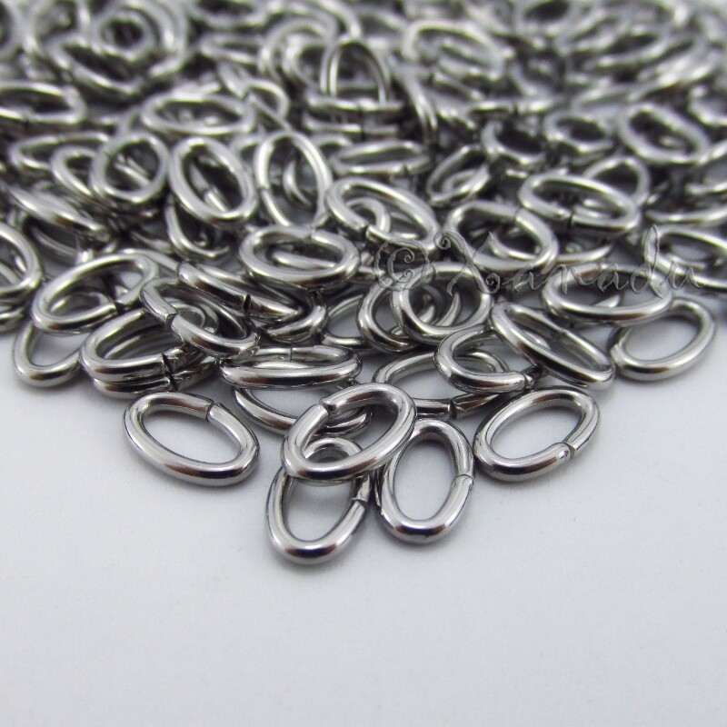 Oval Jump Rings 6.5mm -50/100/200 Stainless Steel 16 Gauge 1.2mm Jumprings F6925