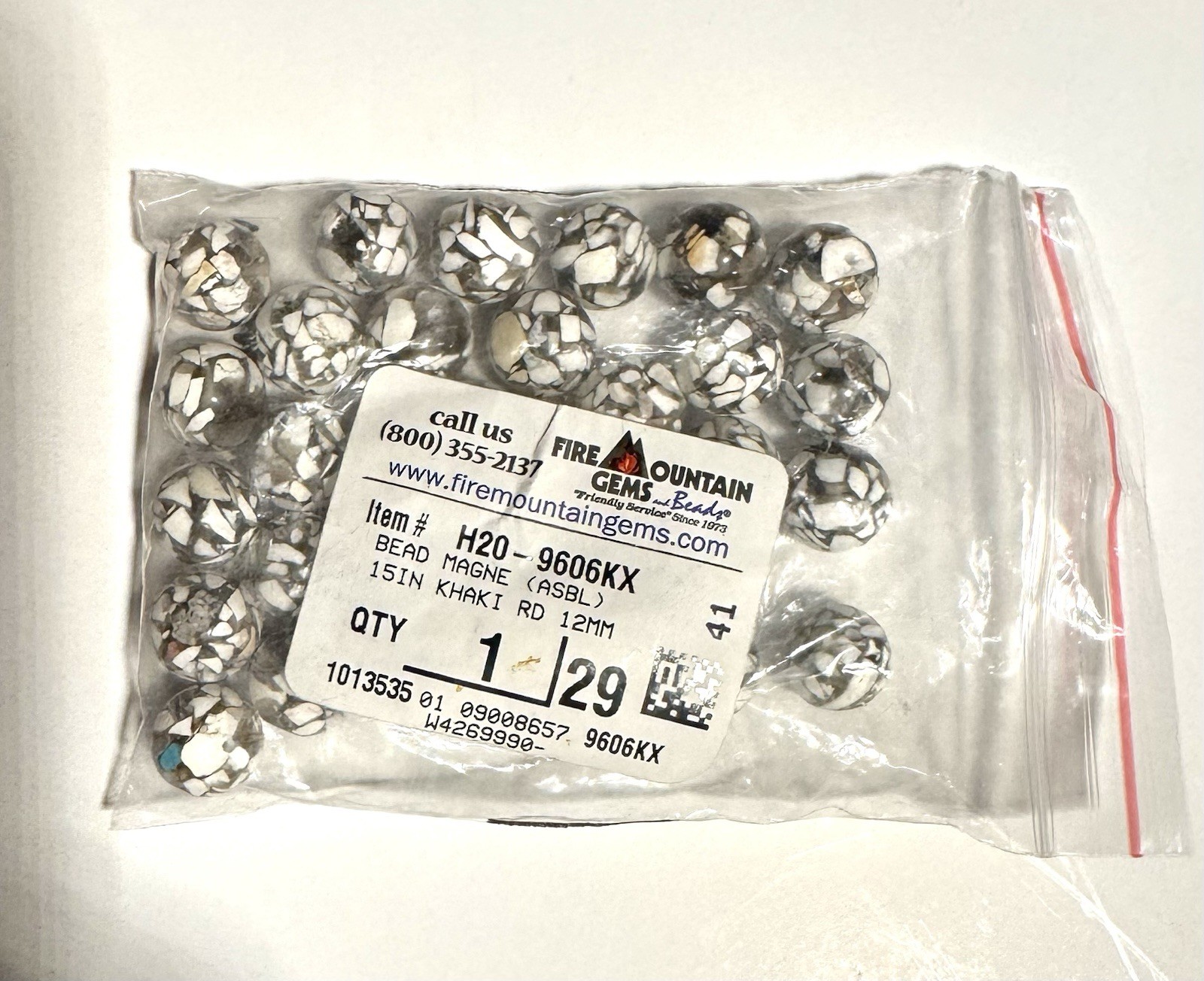 Lot Of Fire Mountain Gems Beads Blue Purple Yellow Grey Red